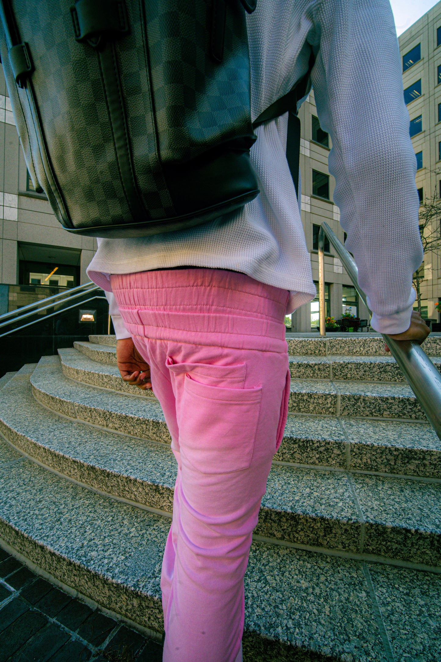 Pink Double Waisted Sweats