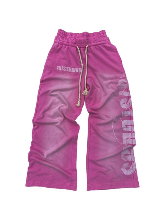 Pink Double Waisted Sweats