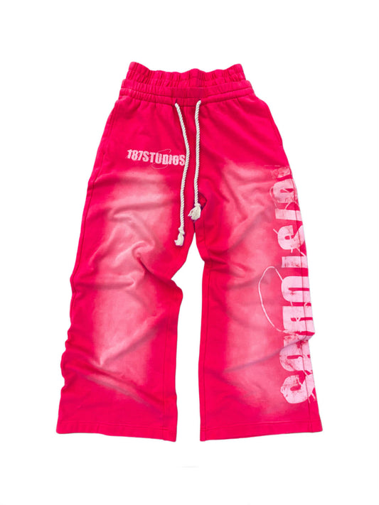 Crimson Double Waisted Sweats